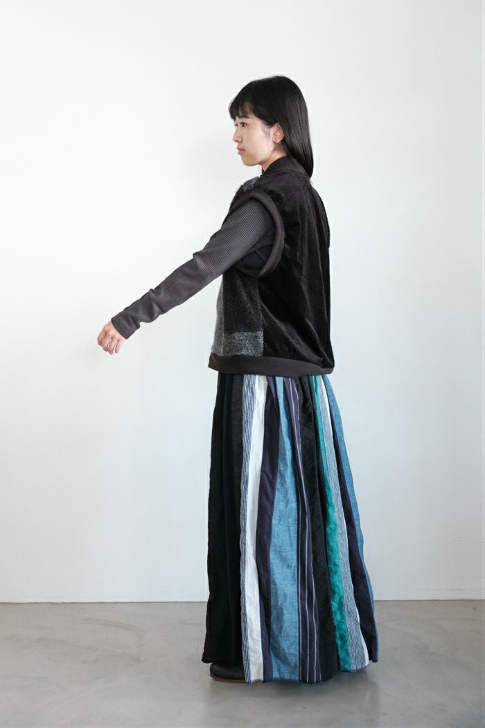 【美品】arte povera アルテポーヴェラ　リネンギャザーロングスカート ARTE POVERA アルテポーヴェラ リネン＆コットンMIX ギャザースカート