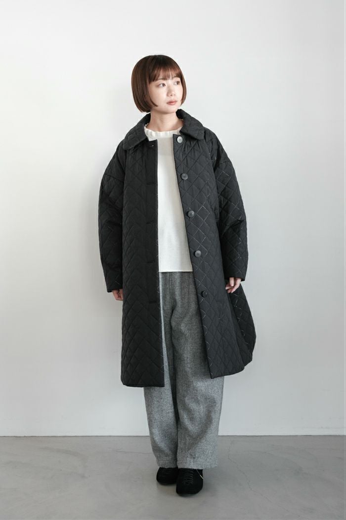 ROBE de PEAU ローブデポー ロングコート ROBE de PEAU ローブデポー ステンカラーキルティングコート(25AW