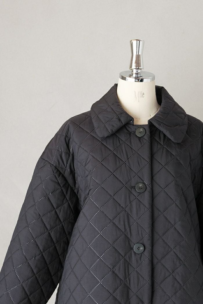ROBE de PEAU ローブデポー ステンカラーキルティングコート(25AW
