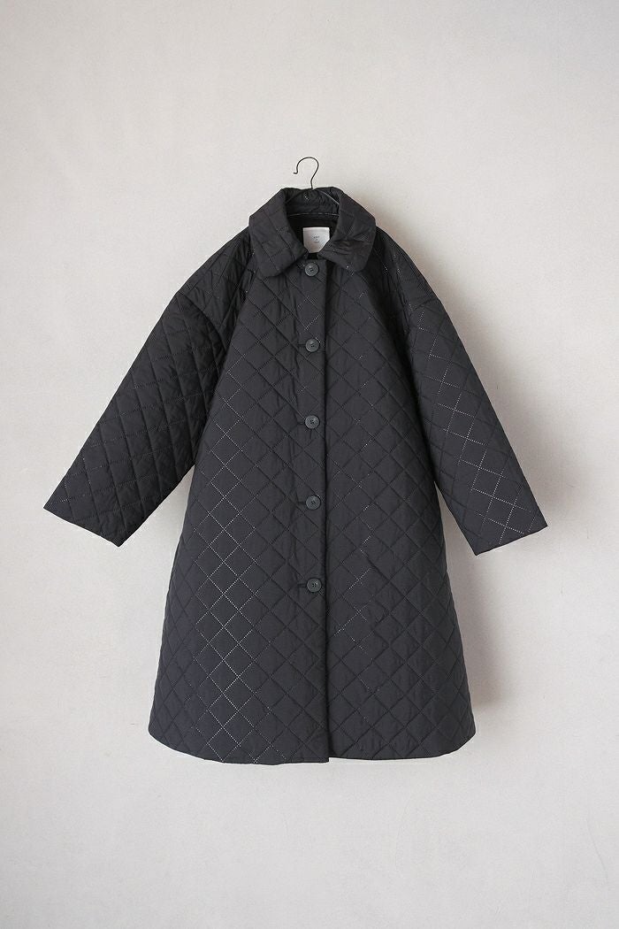 ROBE de PEAU ローブデポー ステンカラーキルティングコート(25AW