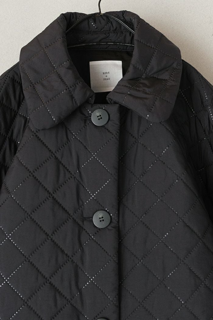 ROBE de PEAU ローブデポー ステンカラーキルティングコート(25AW