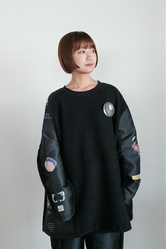 STOF ストフ FLAGMENTS MIX PULLOVER (25AW) | T.T. GARRET