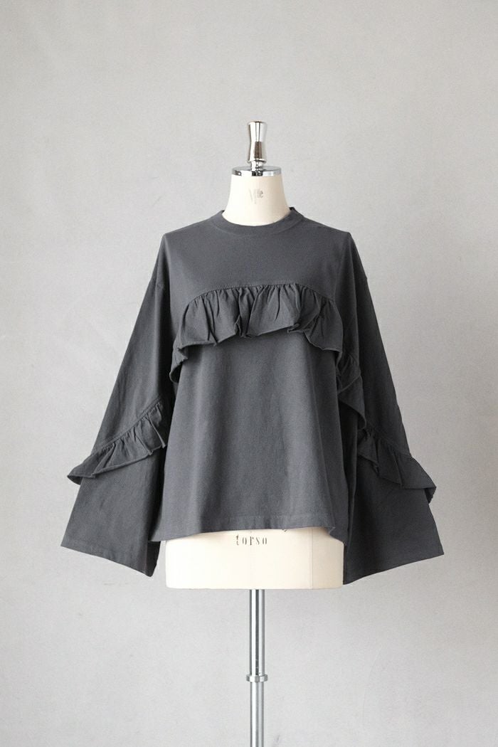 buoy buoy ブイ18/-度詰天竺 製品染 FRILLプルオーバー(25AW) | T.T.