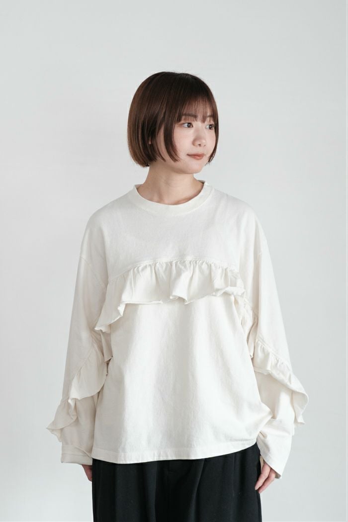 buoy buoy ブイ18/-度詰天竺 製品染 FRILLプルオーバー(25AW) | T.T.