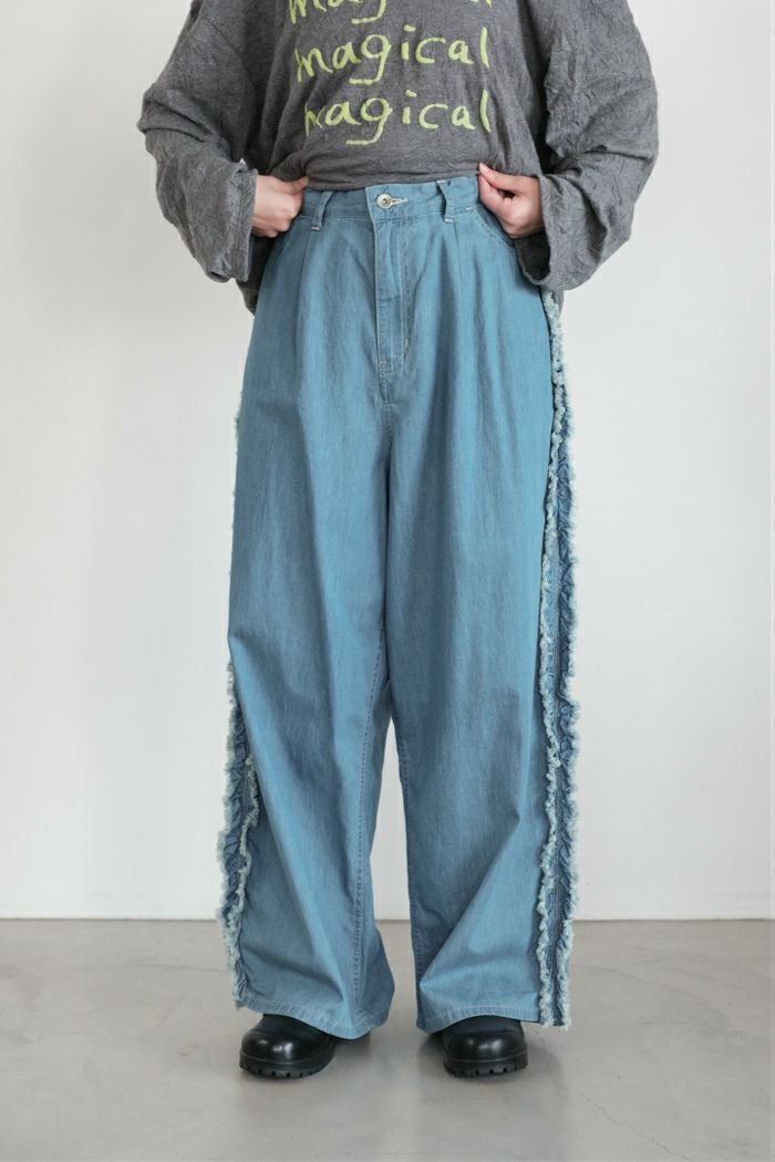 buoy buoy ブイ5.5oz LT DENIM SIDE FRILL PT(25AW) | T.T. GARRET