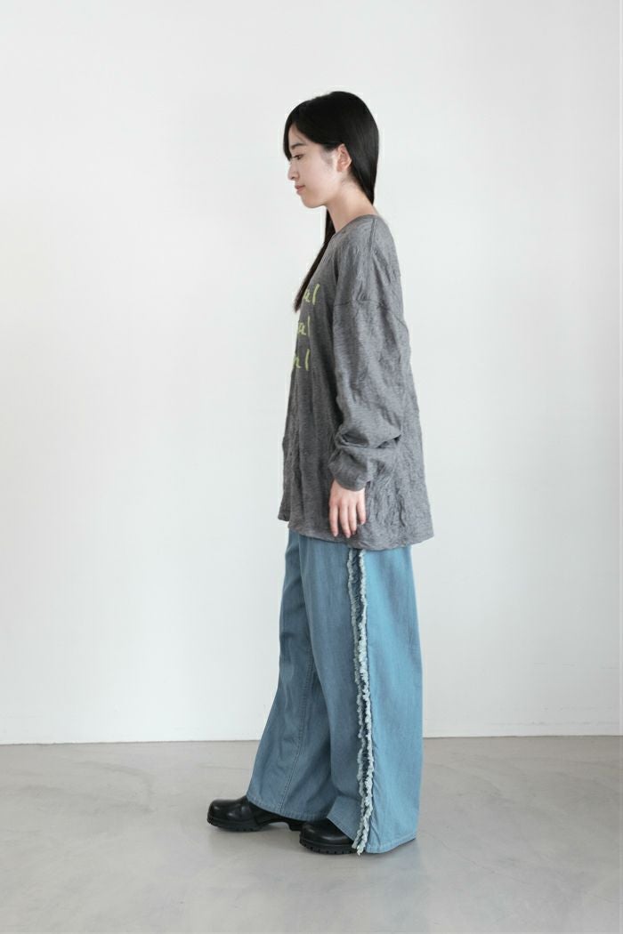 buoy buoy ブイ5.5oz LT DENIM SIDE FRILL PT(25AW) | T.T. GARRET