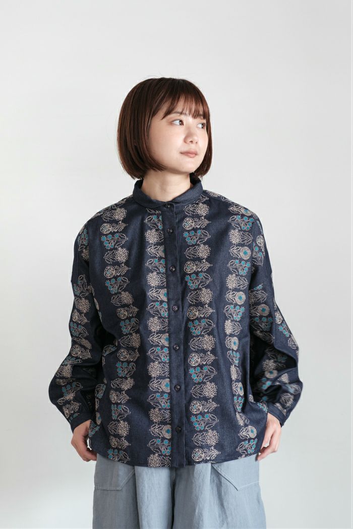 marble SUD マーブルシュッド flower language プチカラーシャツ(25AW