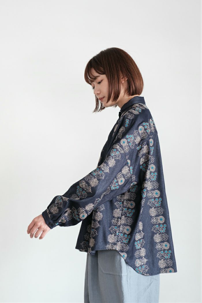 marble SUD マーブルシュッド flower language プチカラーシャツ(25AW