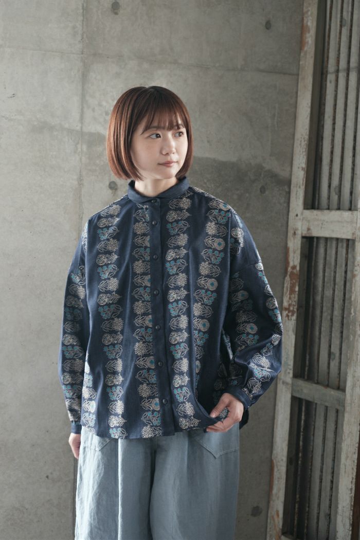 マーブルシュッド　刺繍　 flower language プチカラーシャツ 000000042774-18.jpg?size=l&w=