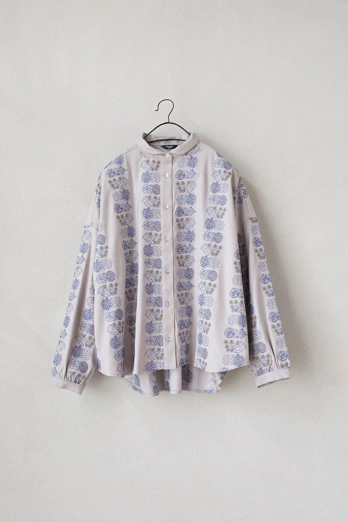 マーブルシュッド　フラワーライン　ブラウス marble SUD マーブルシュッド flower language プチカラーシャツ(25AW