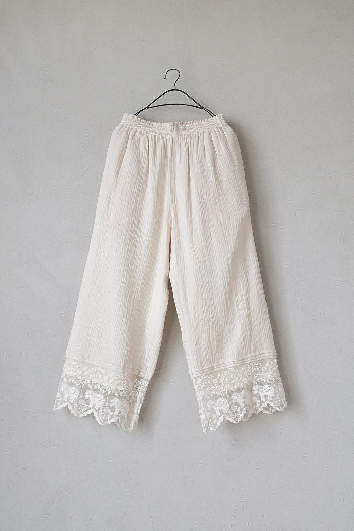marble SUD マーブルシュッド 綿麻デニム裾タックパンツ(25SS) | T.T.