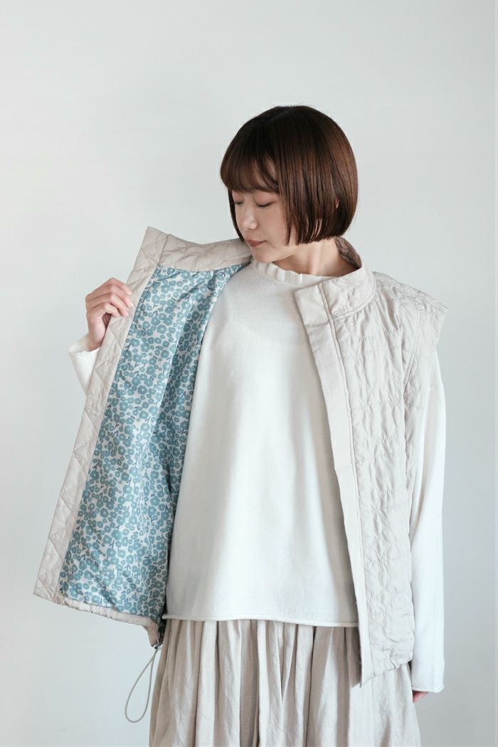 マーブルシュッド marble SUD フラワーキルティングロングベスト marble SUD マーブルシュッド