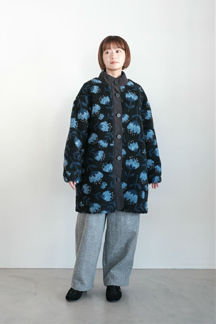 marble SUD マーブルシュッド fuwa fuwa flower スタンドカラーコート