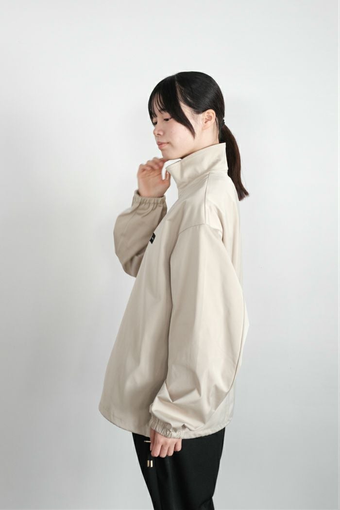 CULLNI クルニ Double Satin Half Zip Embroidery Patch Pullover(25AW