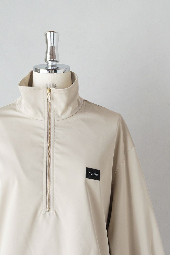 CULLNI クルニ Double Satin Half Zip Embroidery Patch Pullover(25AW 