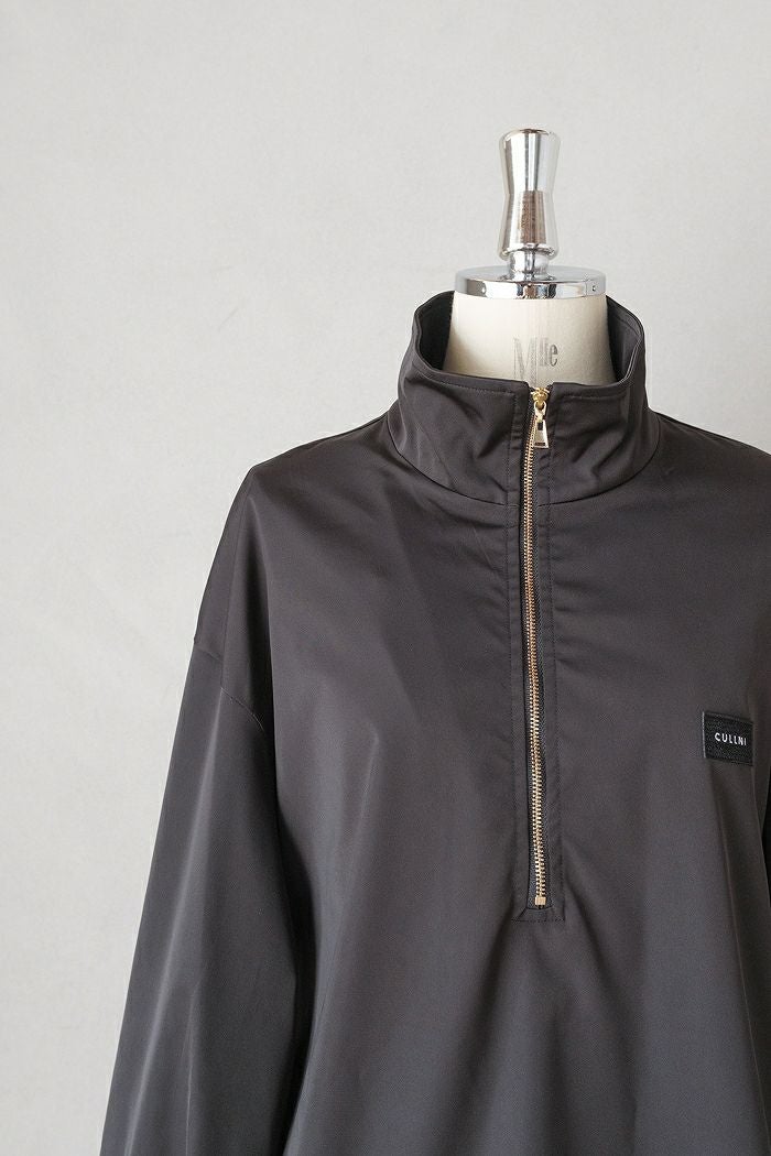 CULLNI クルニ Double Satin Half Zip Embroidery Patch Pullover(25AW 