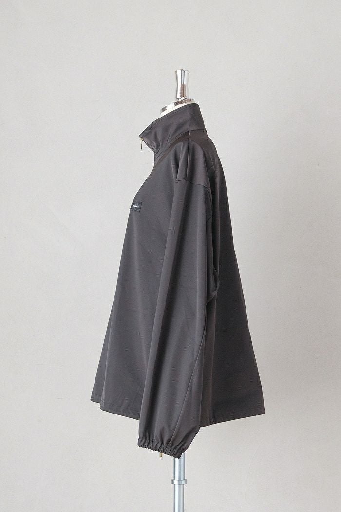 CULLNI クルニ Double Satin Half Zip Embroidery Patch Pullover(25AW