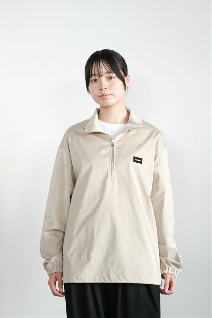 CULLNI クルニ Double Satin Half Zip Embroidery Patch Pullover(25AW