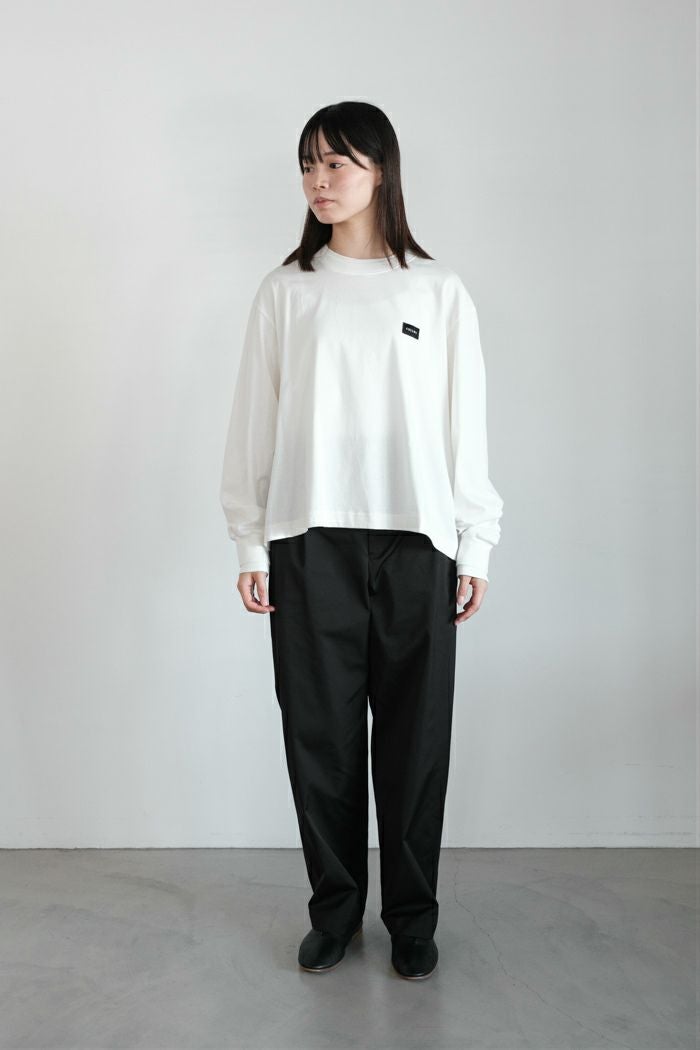 CULLNI クルニ Double Satin 2Tuck Drawstring Semi Wide Pants(25AW