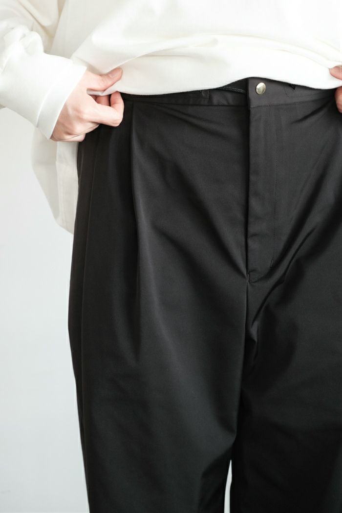 CULLNI クルニ Double Satin 2Tuck Drawstring Semi Wide Pants(25AW