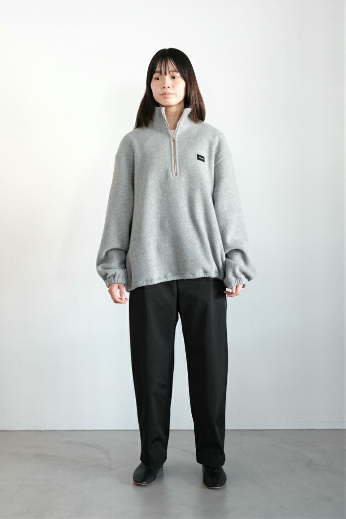 CULLNI クルニ Double Satin 2Tuck Drawstring Semi Wide Pants(25AW