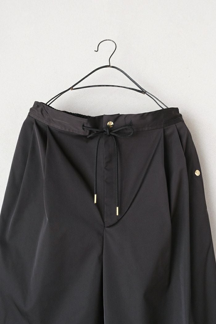 CULLNI クルニ Double Satin 2Tuck Drawstring Semi Wide Pants(25AW