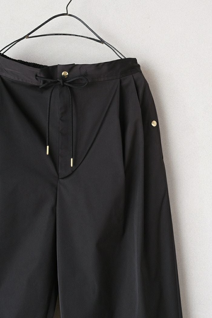 CULLNI クルニ Double Satin 2Tuck Drawstring Semi Wide Pants(25AW