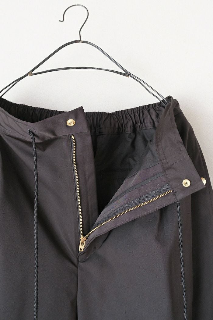 CULLNI クルニ Double Satin 2Tuck Drawstring Semi Wide Pants(25AW
