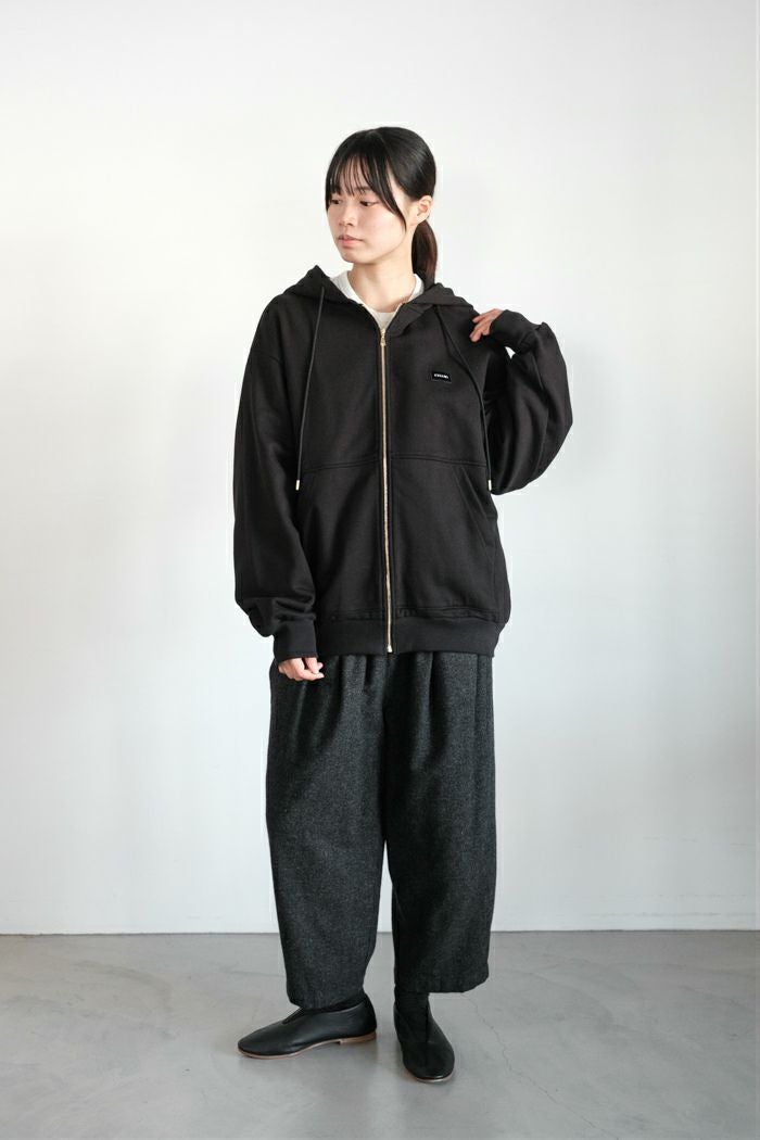 CULLNI クルニ French Terry Embroidery Patch Zip Up Hoodie(25AW