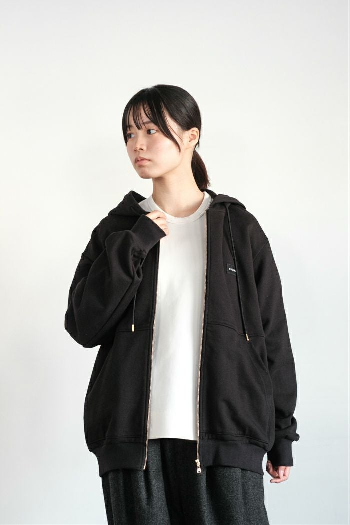 CULLNI クルニ French Terry Embroidery Patch Zip Up Hoodie(25AW
