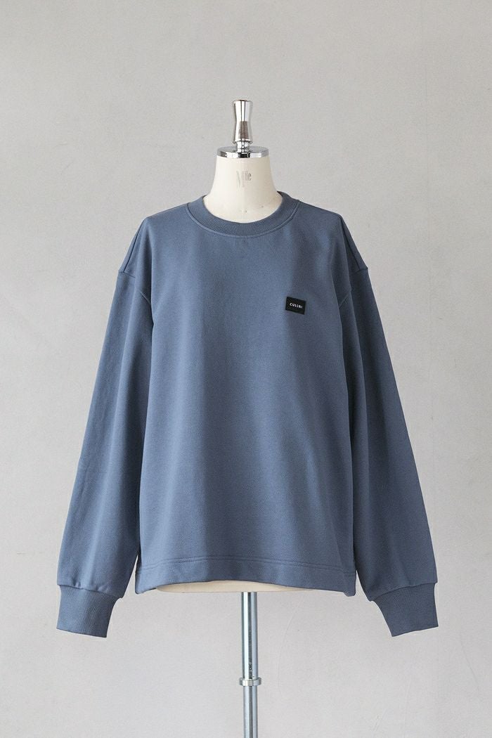 CULLNI クルニ French Terry Embroidery Patch Long Sleeve Pullover