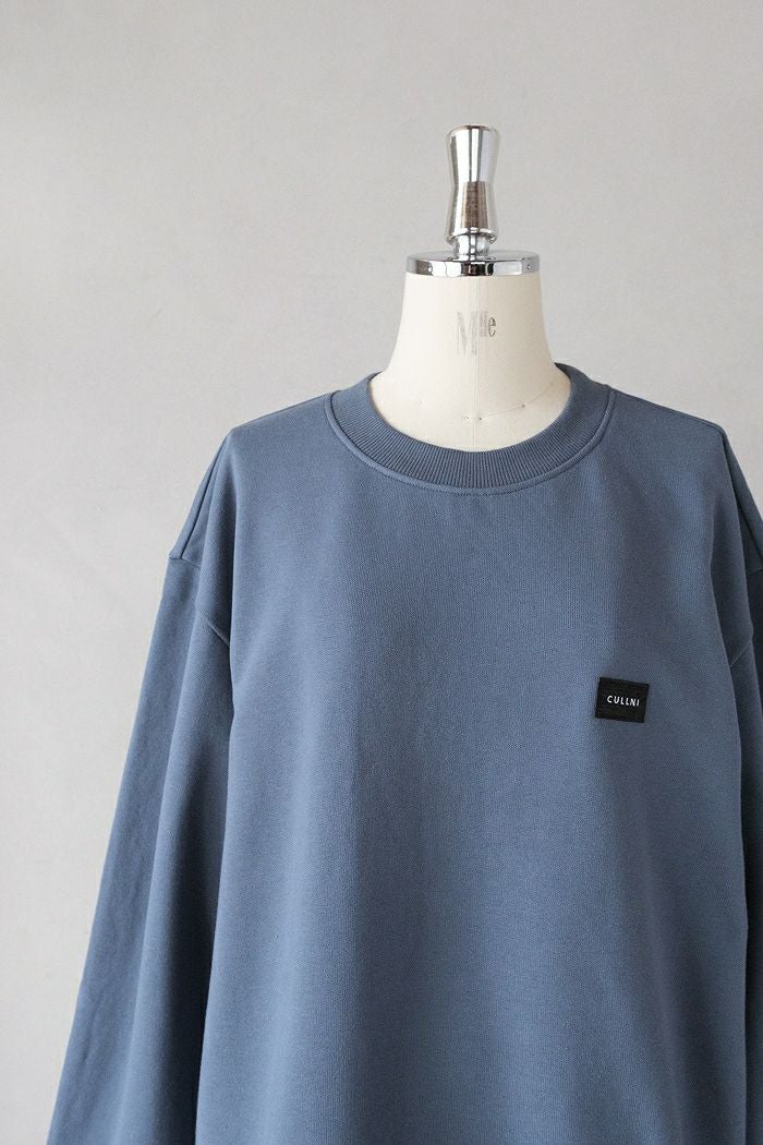 CULLNI クルニ French Terry Embroidery Patch Long Sleeve Pullover