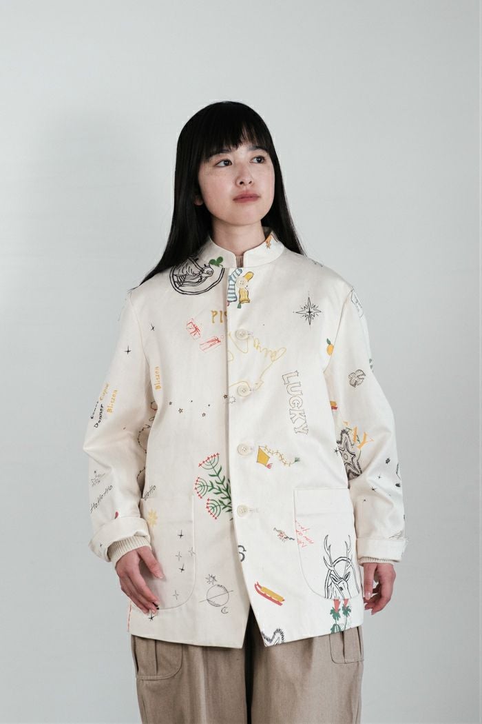 アドロミスクス 服部氏実生 HW zip dress Stripe｜ASEEDONCLOUD