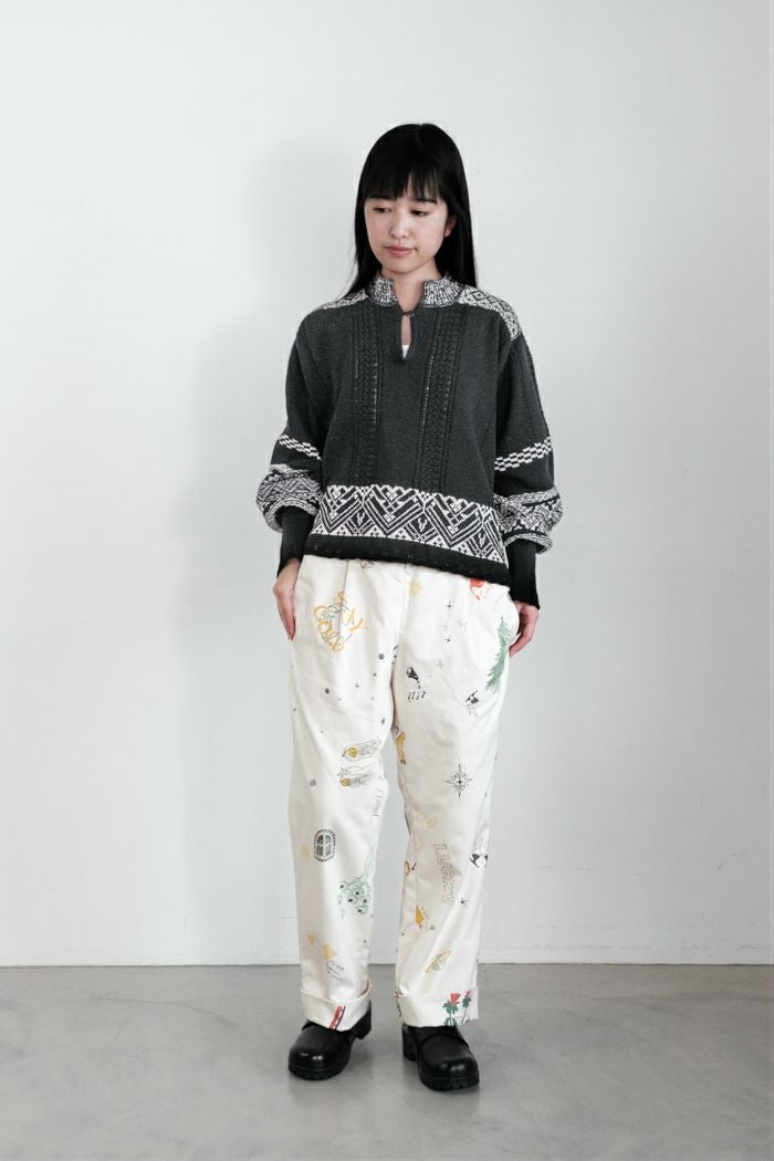 ASEEDONCLOUD アシードンクラウド Seiyako jacquard knit blouse(25AW