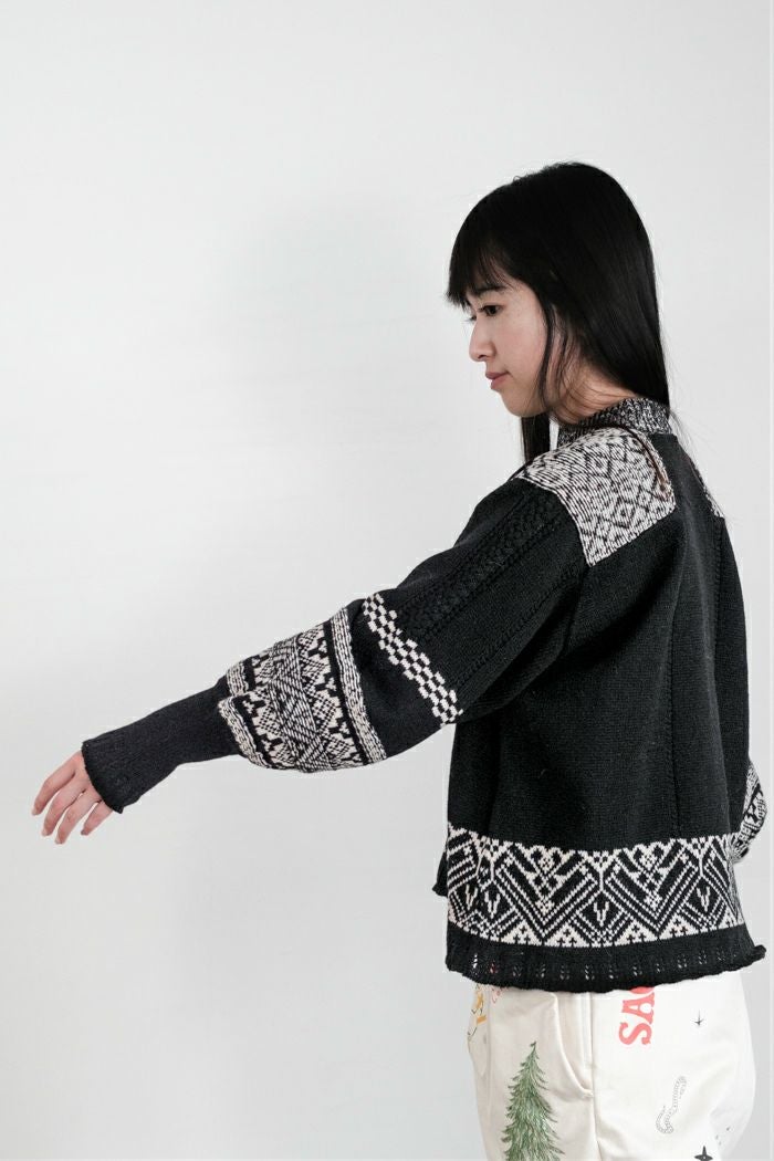 ASEEDONCLOUD アシードンクラウド Seiyako jacquard knit blouse(25AW