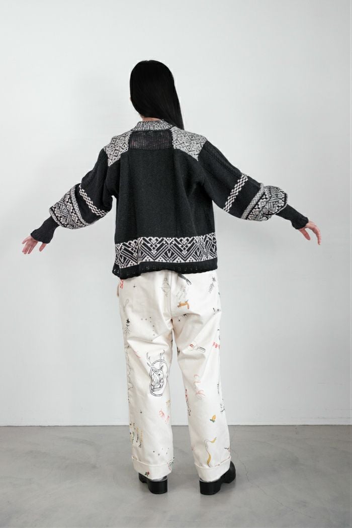 ASEEDONCLOUD アシードンクラウド Seiyako jacquard knit blouse(25AW
