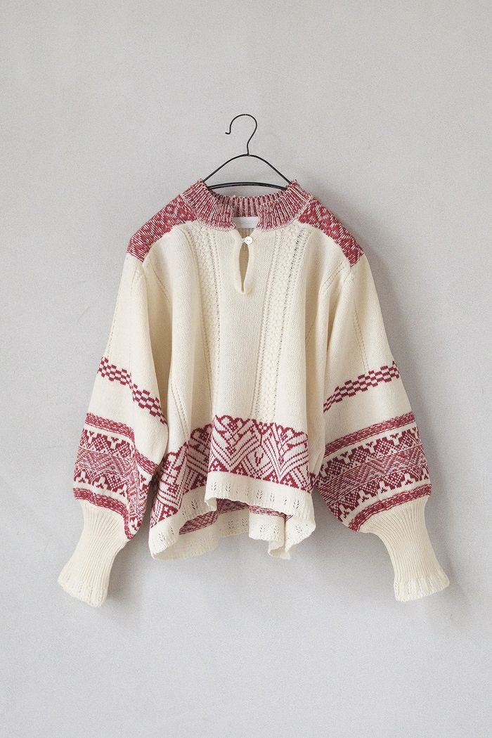 ASEEDONCLOUD アシードンクラウド Seiyako jacquard knit blouse(25AW ASEEDONCLOUD アシードンクラウド Seiyako jacquard knit blouse(25AW