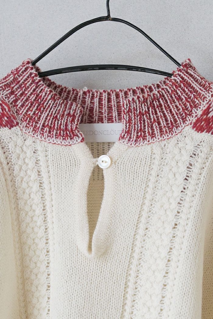 ASEEDONCLOUD アシードンクラウド Seiyako jacquard knit blouse(25AW