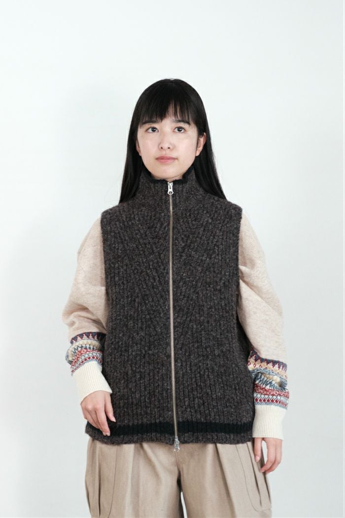ASEEDONCLOUD アシードンクラウド Blushed knit vest(25AW) | T.T. GARRET