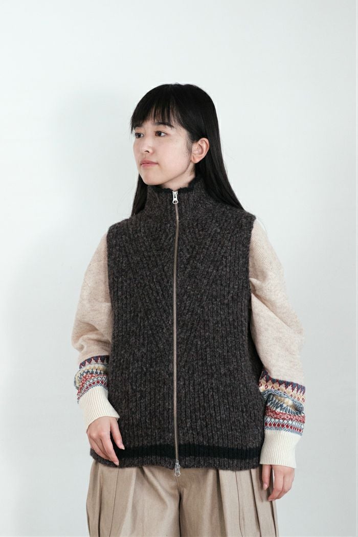 ASEEDONCLOUD アシードンクラウド Blushed knit vest(25AW) | T.T. GARRET