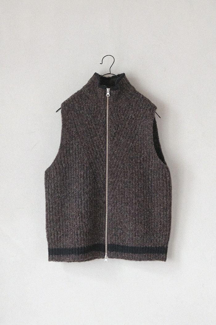 ASEEDONCLOUD アシードンクラウド Blushed knit vest(25AW) | T.T. GARRET