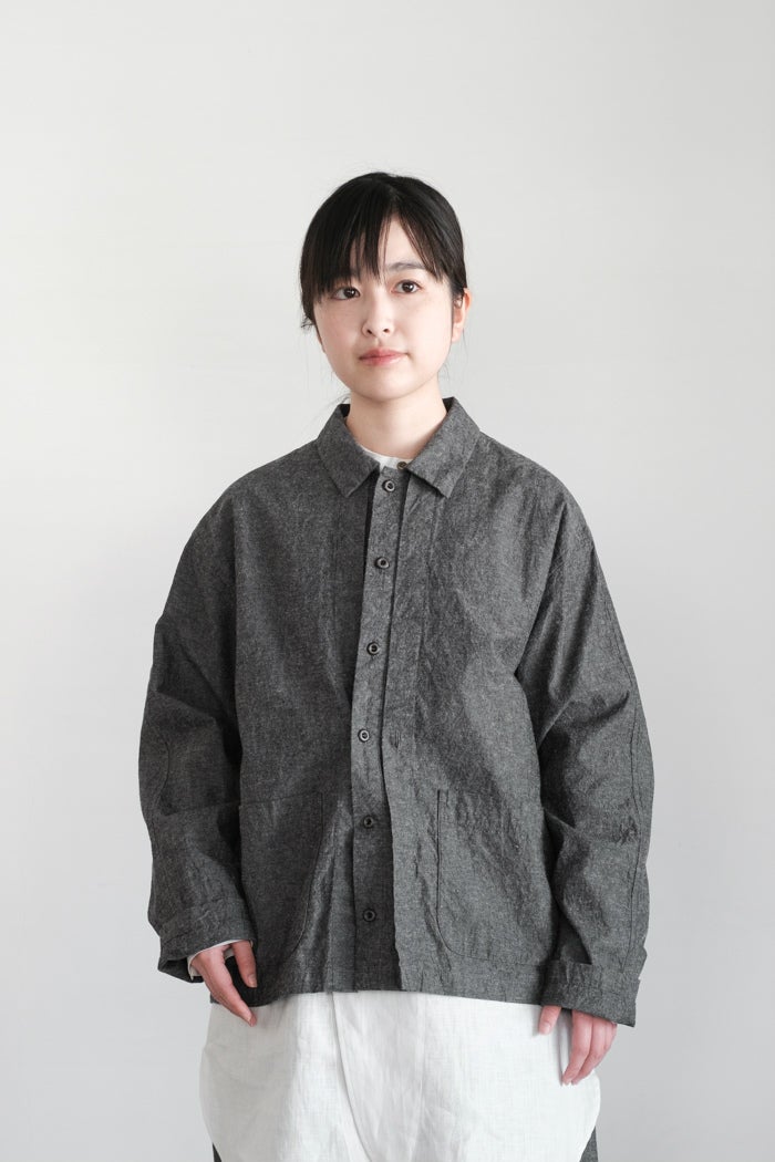 Vlas Blomme ヴラスブラム Cotton Hemp High Countミニセーラーカラーシャツ 26SS