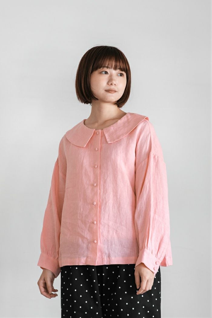 GASA* ガサ 支度する フリルカラーブラウス(25SS) | T.T. GARRET