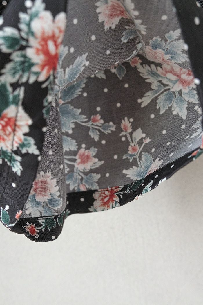 yuni ユニ レーヨンコットンツイル hana dot print drawstrings パンツ