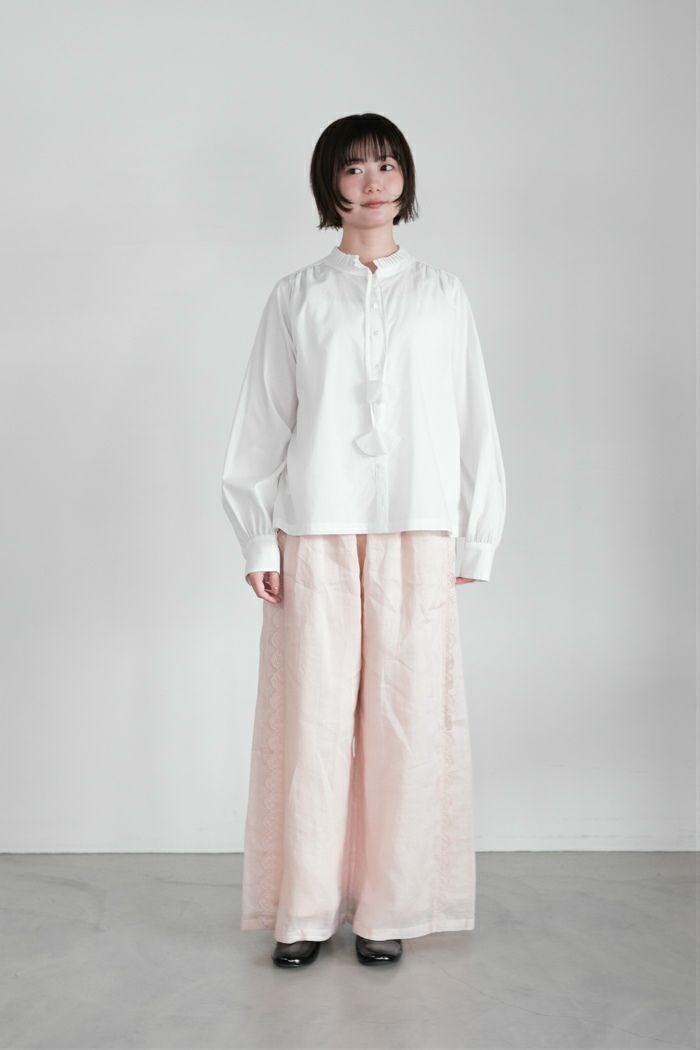 Porter des boutons ポルテデブトン ボーラースカラップパンツ(26SS