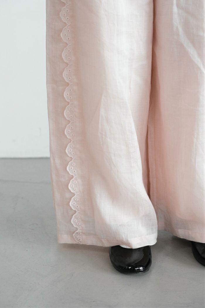 Porter des boutons ポルテデブトン ボーラースカラップパンツ(26SS