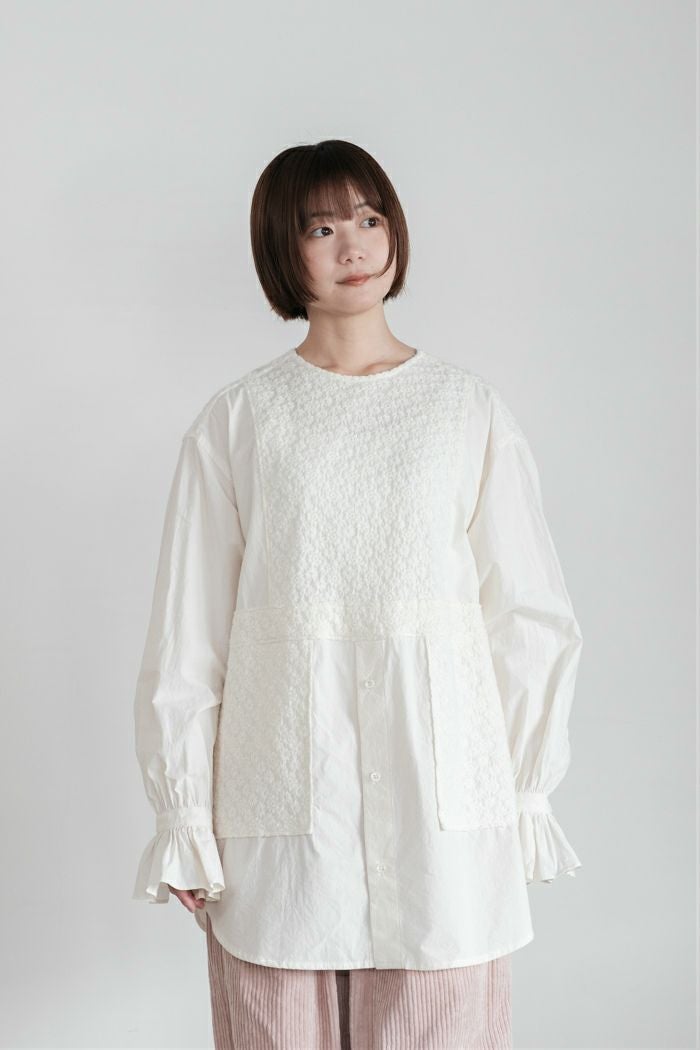 NATIVE VILLAGE ネイティブヴィレッジ Flower バックリボンブラウス 