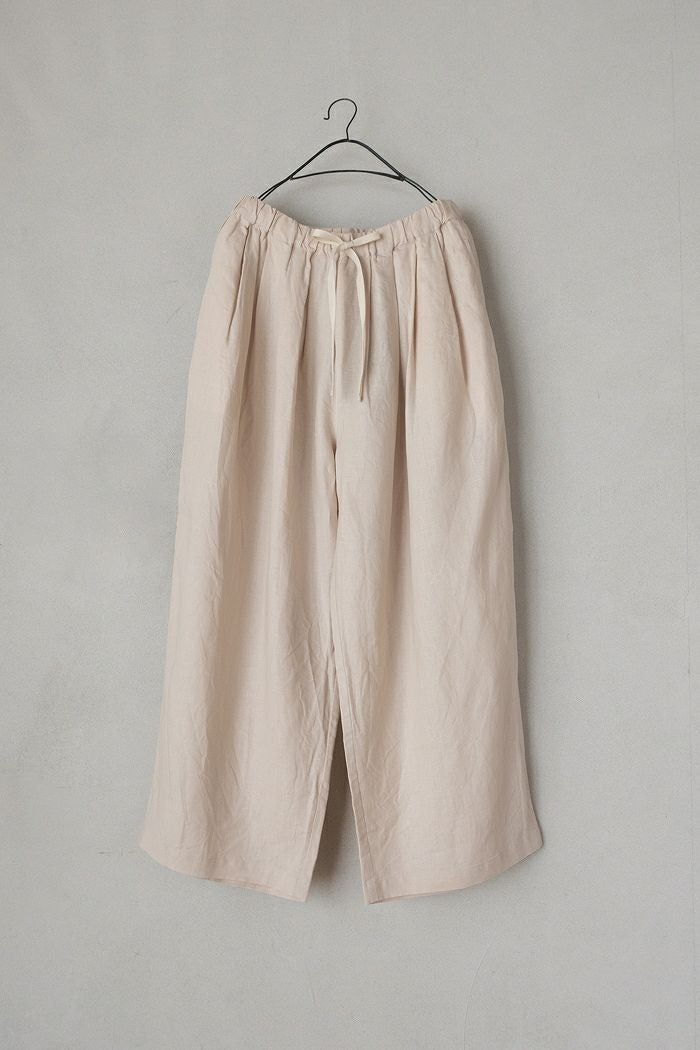 TISSU ティシュ フレンチリネン ギャザータックパンツ(26SS) | T.T. GARRET