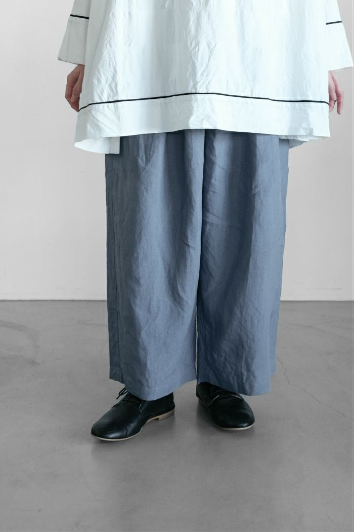 Vlas Blomme ヴラスブラム Washed 40/1 Linen ギャザーパンツ(26SS