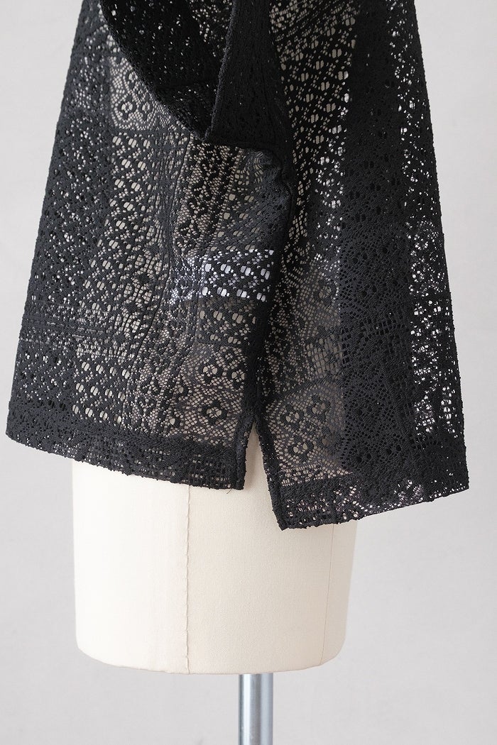 TISSU ティシュ パッチワークレースモックネックドルマンT(26SS